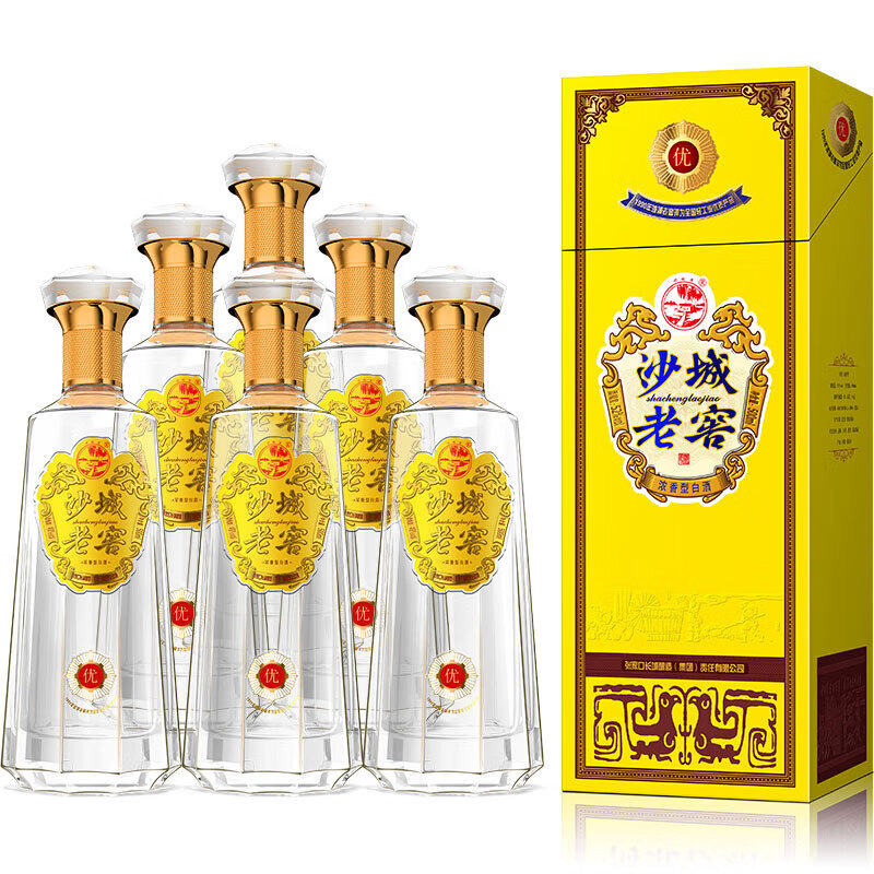 沙城老窖黄老窖 浓香型纯粮食白酒500ml【1990年全国轻工业优质产品】