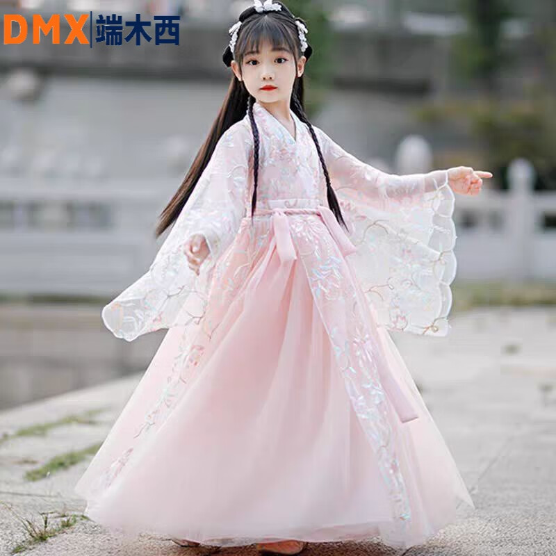 端木西儿童汉服汉服儿童女古代服装女孩连衣裙纱裙中国风长袖襦裙公主