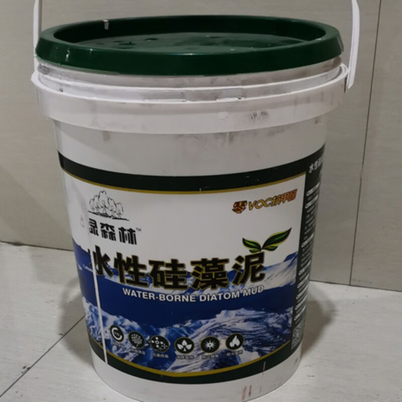 綠森林水性硅藻泥新款噴涂硅藻泥涂料內(nèi)墻自刷墻漆修補料壁材白色水性 桶20KG