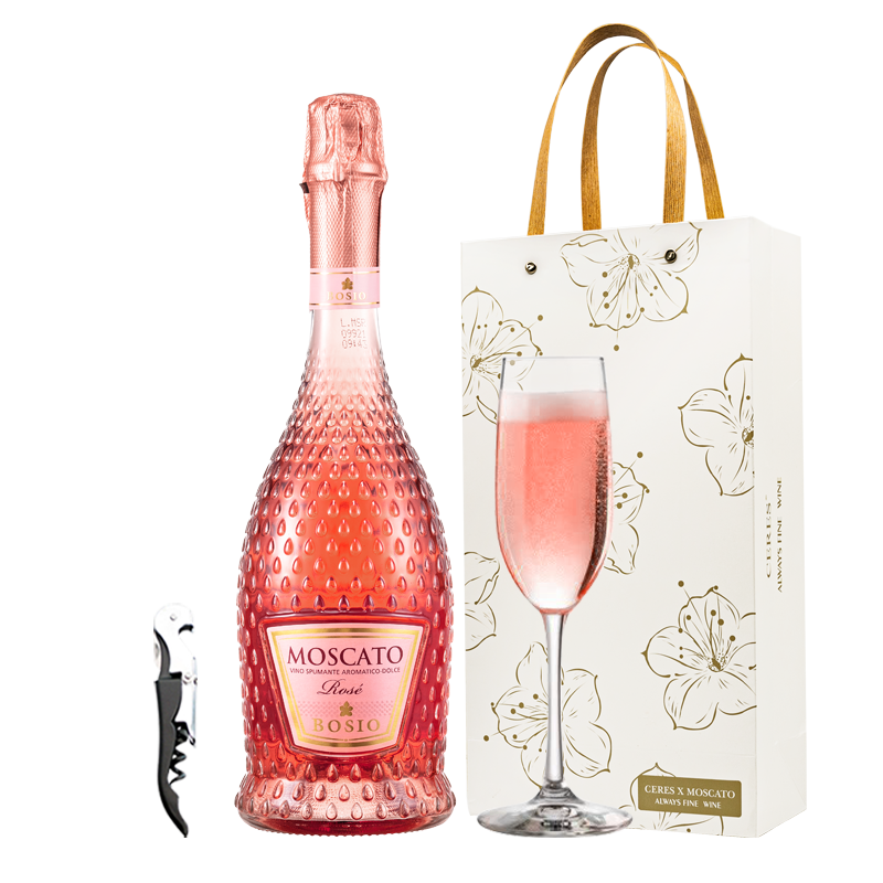 ceres意大利bosio莫斯卡托moscato桃红起泡酒甜型葡萄酒气泡酒女士酒