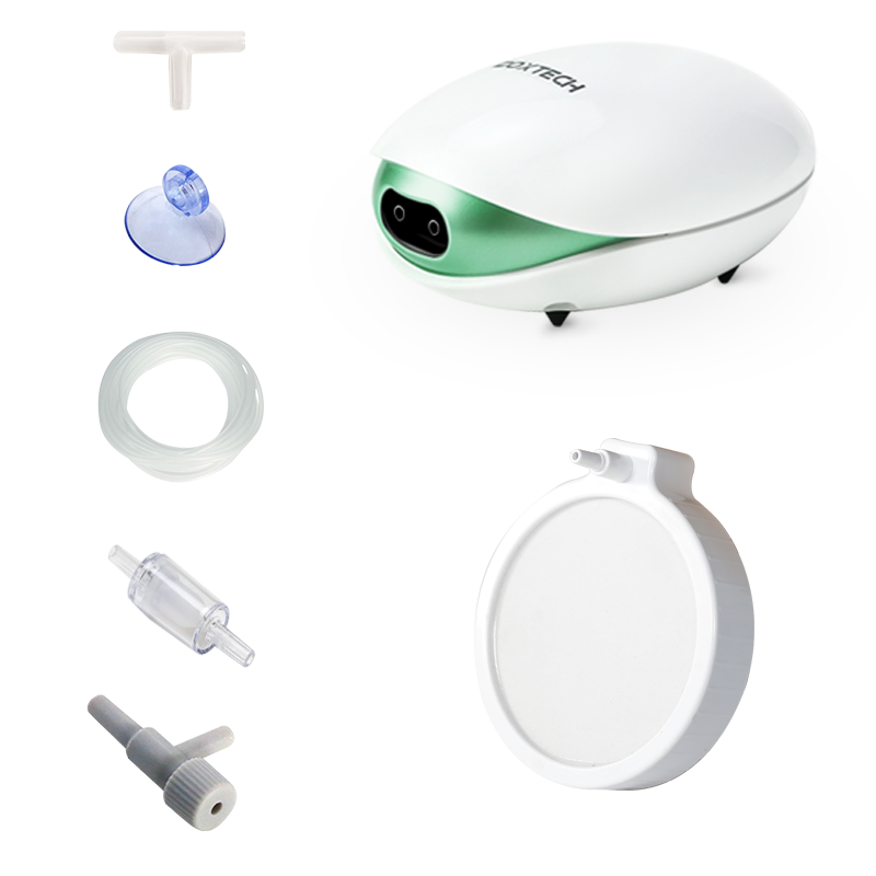 boxtech納米氣盤低壓氣盤石氧氣泵氣餅氣盤增氧機(jī)氣泡石氧氣頭沙頭砂盤石 【套餐】UX5氣泵+1個(gè)C100納米氣盤