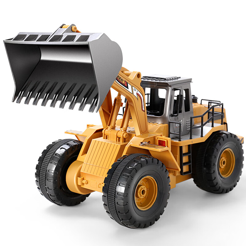 JJR/C 大号40CM遥控挖掘机电动推土车玩具 6通道挖机工程车男孩儿童遥控汽车D614图片