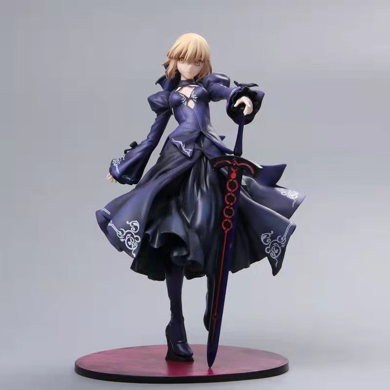 礼物】日本动漫fate命运之夜黑贞德尼禄塞巴saber吾 礼服塞巴高约24cm