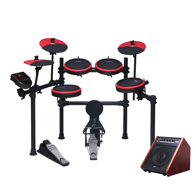 美得理(MEDELI)电子鼓MS300全网面电鼓智能架子鼓成人儿童通用 五鼓三镲+AP66