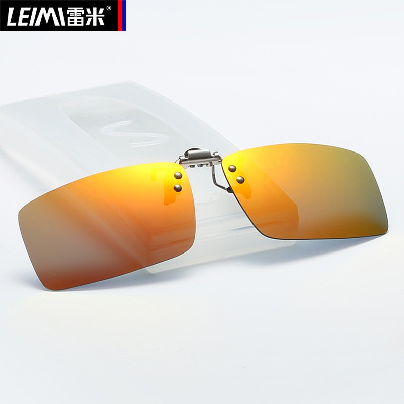 雷米墨镜夹片式太阳镜近视眼镜男士开车司机驾驶镜夹片偏光镜女 b