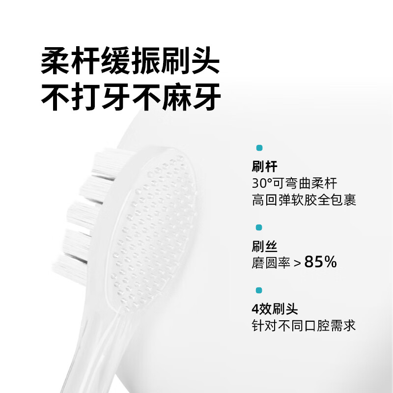 同同家（TTJ）电动牙刷成人声波震动男女士专用软毛全自动充电式智能家用礼盒套装T9U 情侣款礼物新年实用礼品 经典款 | T9U简约白（共6刷头）