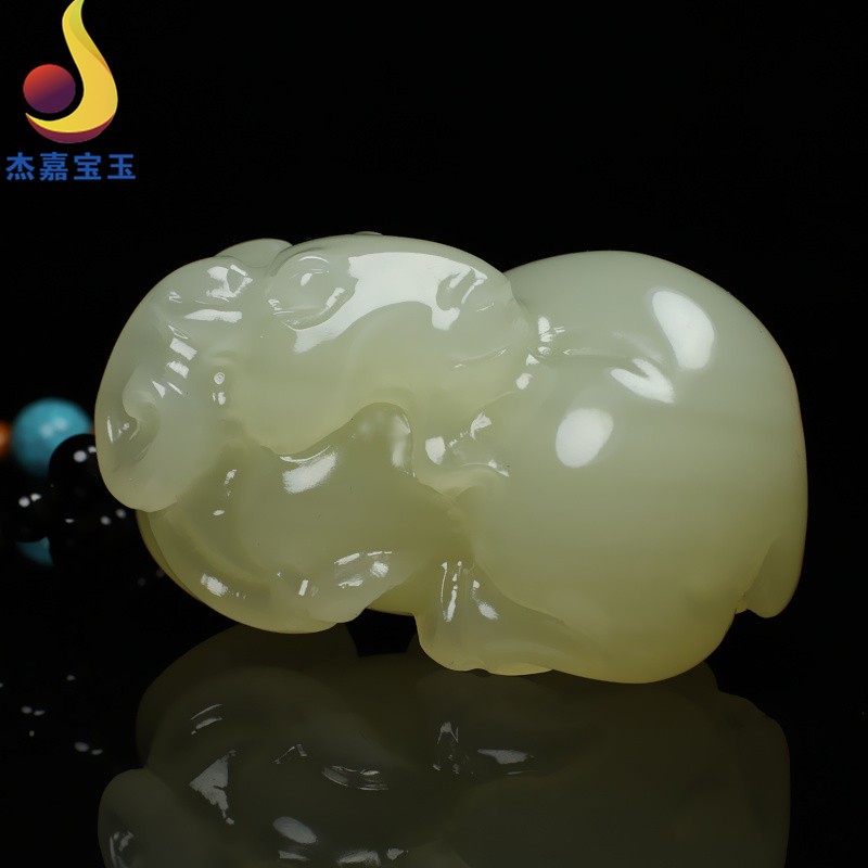 杰嘉宝玉   原创新款【三羊开泰】真品玉石羊手把件男士女士礼物把玩