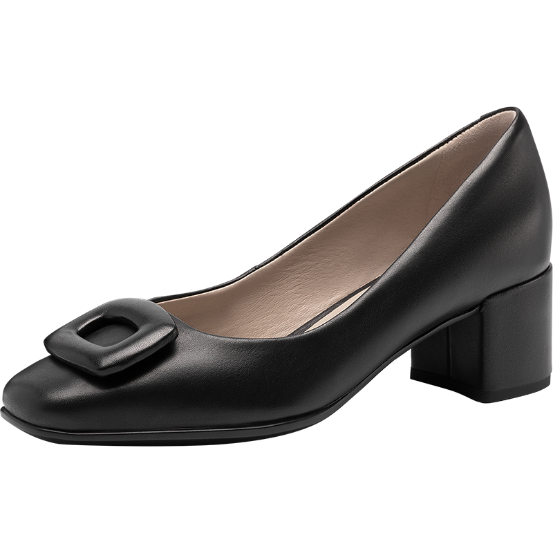 2022年新款高粗跟方头通勤单鞋价格走势，专为有品位的女性而设计