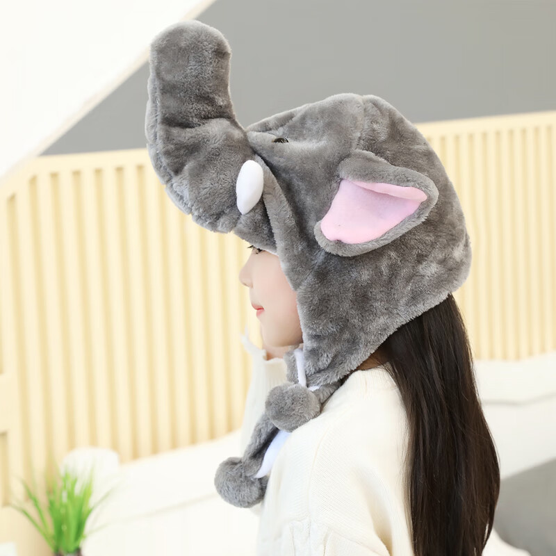 头套幼儿园卡通演出帽子道具儿童运动会小动物头饰老鼠鸟兔大灰狼头套