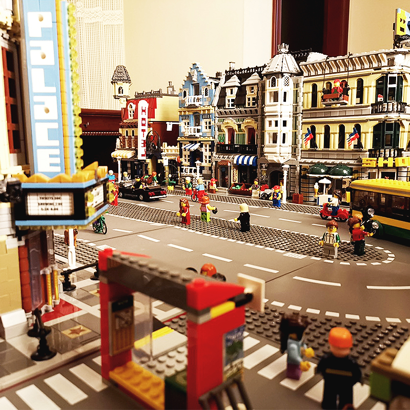 xq积木 乐高城市街景系列巴黎餐厅集会广场转角酒店咖啡厅全套中国