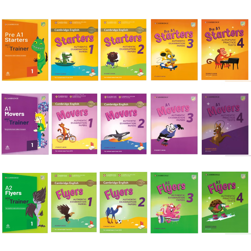 2022新版剑桥少儿英语考试真题一二三级 starters movers flyers 真题