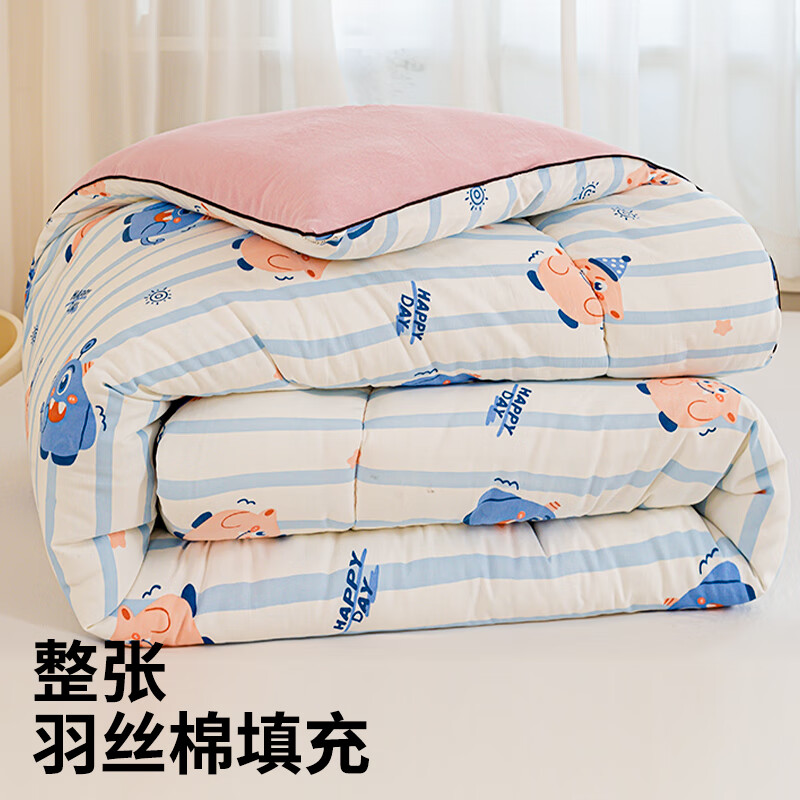 匹鲁儿童被子A类四季抗菌春秋被冬季加厚学生宿舍家用床上保暖被子 格罗伊（7A抗菌） 150*200cm（3斤）