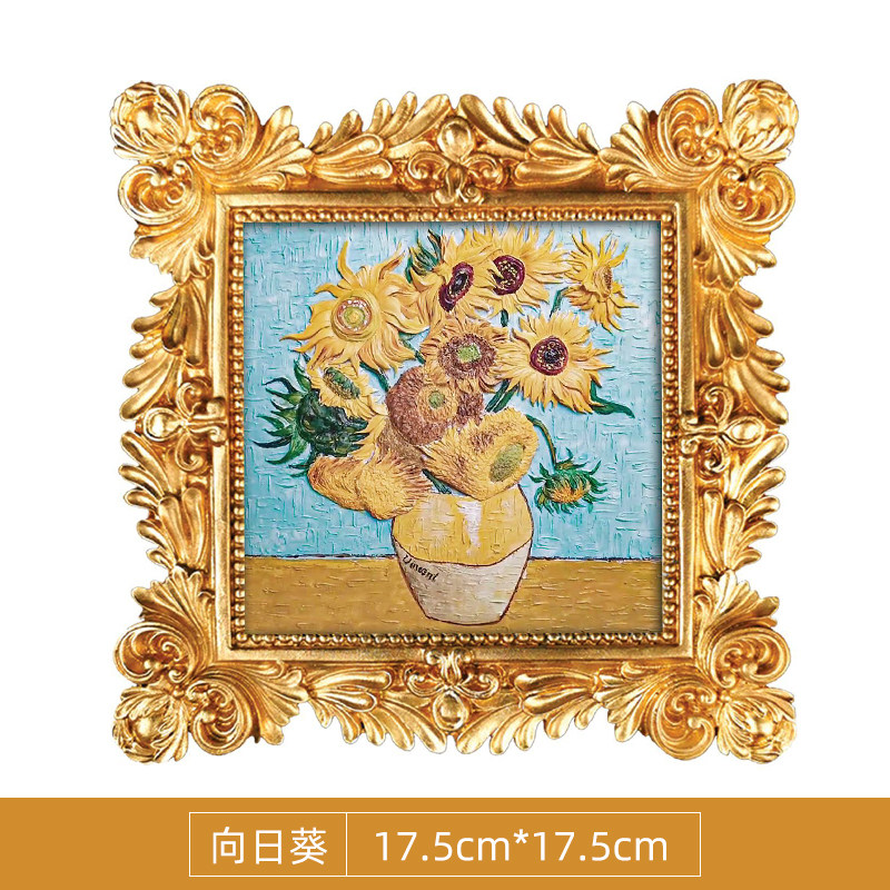 diy画手绘填色向日葵 立体浮雕画diy数字油画手工手绘小油画简单填色