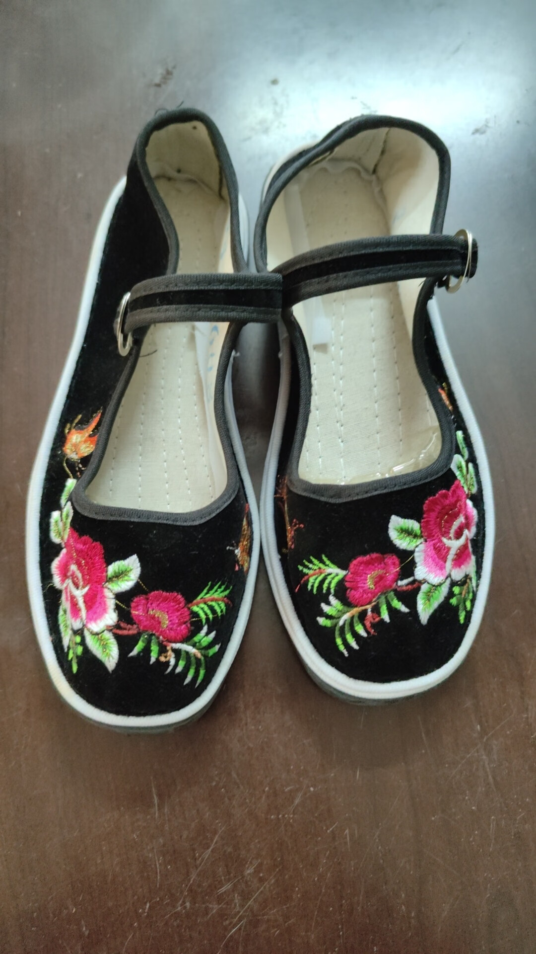 舒美穿上瞧老北京布鞋男批发冬季防寒保暖舒适养脚加绒加 绣花牡丹一代（断码特价 34