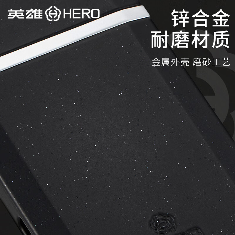 英雄（HERO）超薄打火机充气防风蓝色火焰直冲扁火火机高档送男友生日礼物 HET1000-5绿色 标配装 1个