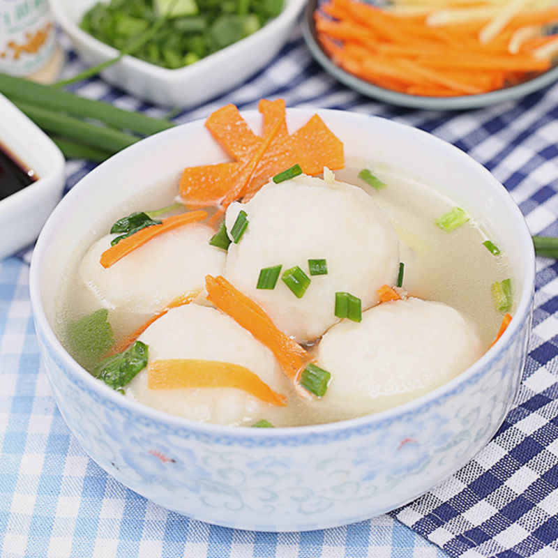 小吃肉燕纯手工即煮肉燕扁肉燕太平燕馄饨 福州鱼丸1斤(约22个左右)