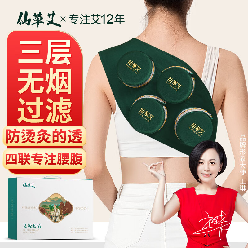 仙草艾 无烟艾灸盒四联配54粒陈艾柱背部腰腹部温灸仪随身艾灸套装艾灸器具-京东商城【降价监控 价格走势 历史价格】 - 一起惠神价网 ...