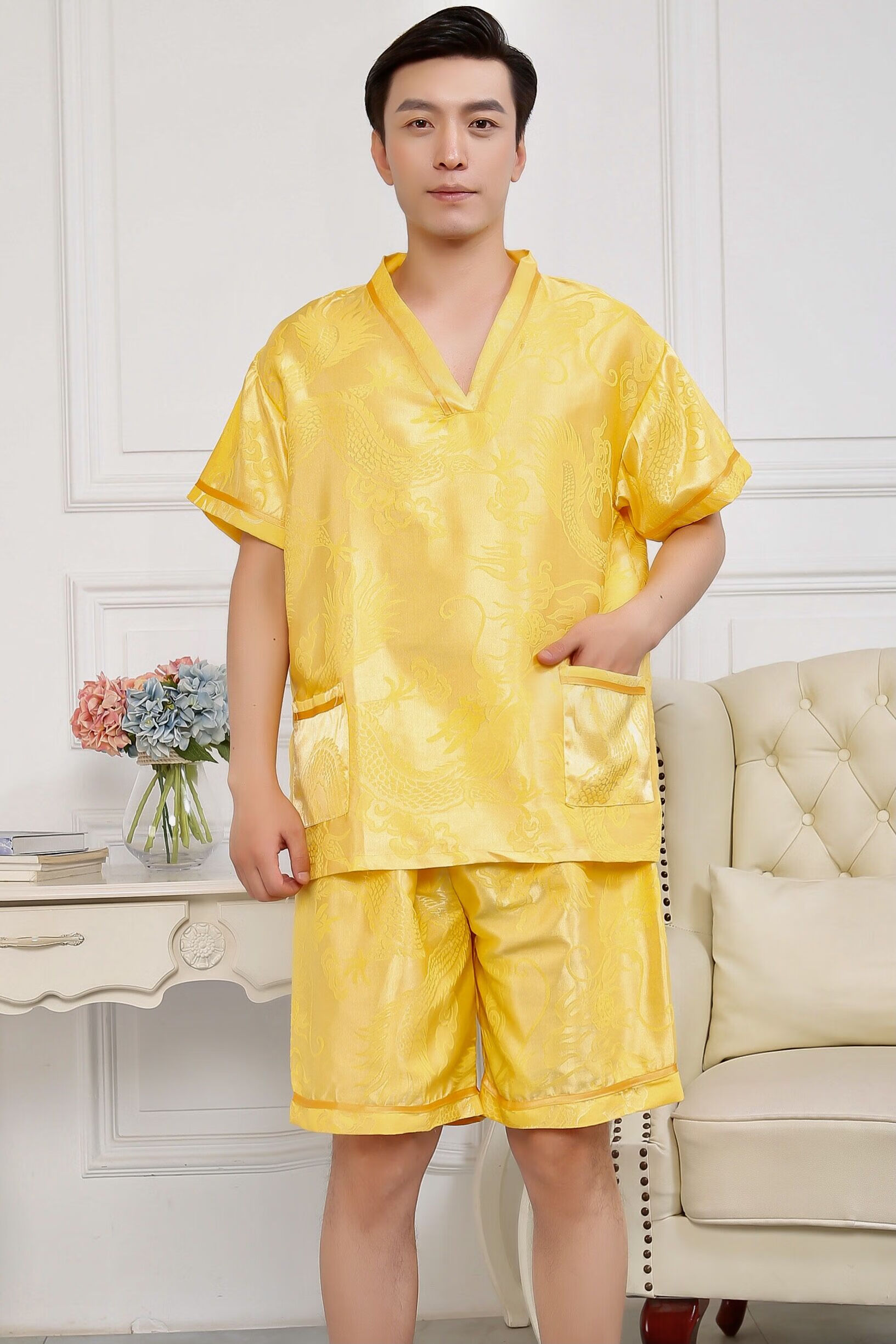 卓特尼水疗洗浴中心洗浴服男汗蒸服加大按摩纳米浴衣桑拿服浴服足疗服