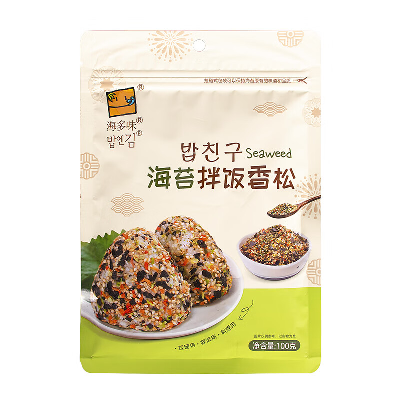 海多味海苔拌饭香松芝麻海苔100g蔬菜韩式饭团调味碎海苔三角饭团食材