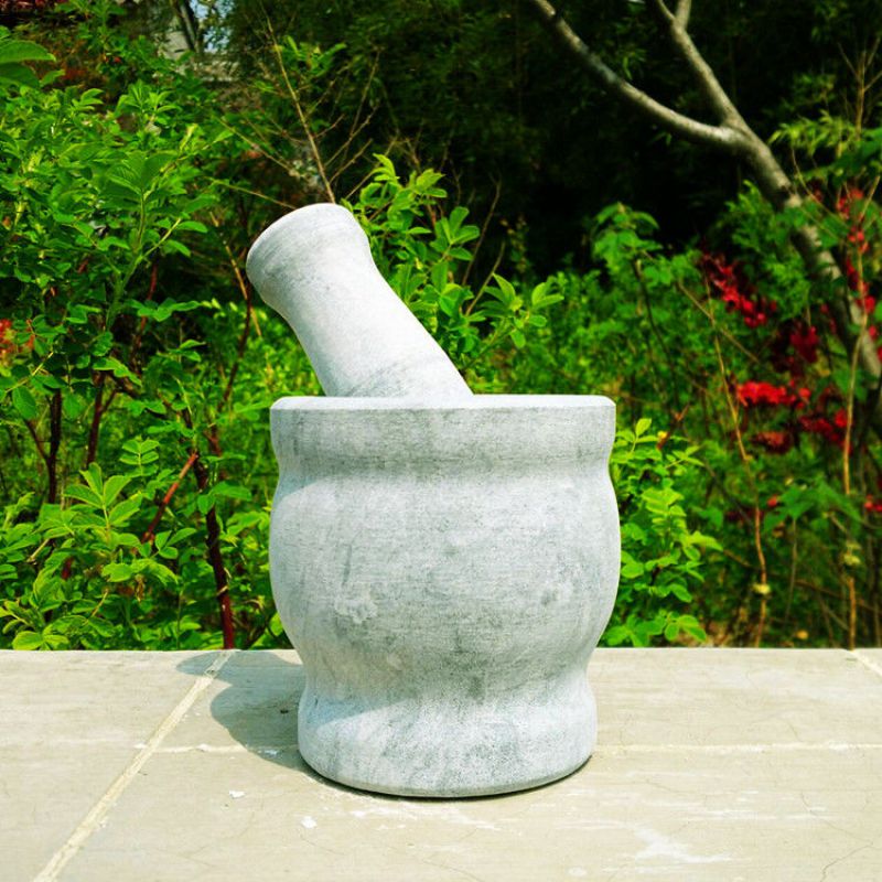 捣蒜器石臼家用手动老式石窝天然石头青石蒜臼子捣药罐捣蒜泥神器 青