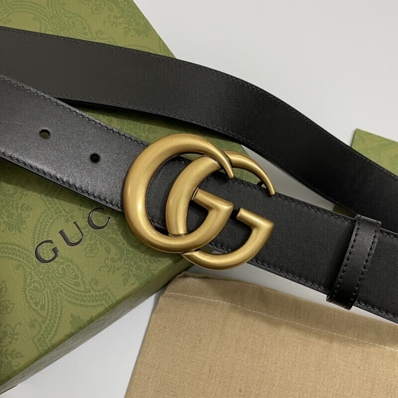 蜜蜂酷奇(beeguci)双g头皮带青年真皮复古家头层牛皮腰带女时尚潮流