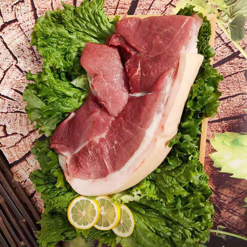 虎钢馋东北笨猪后丘肉后腿瘦肉土猪肉新鲜后鞧肉3斤