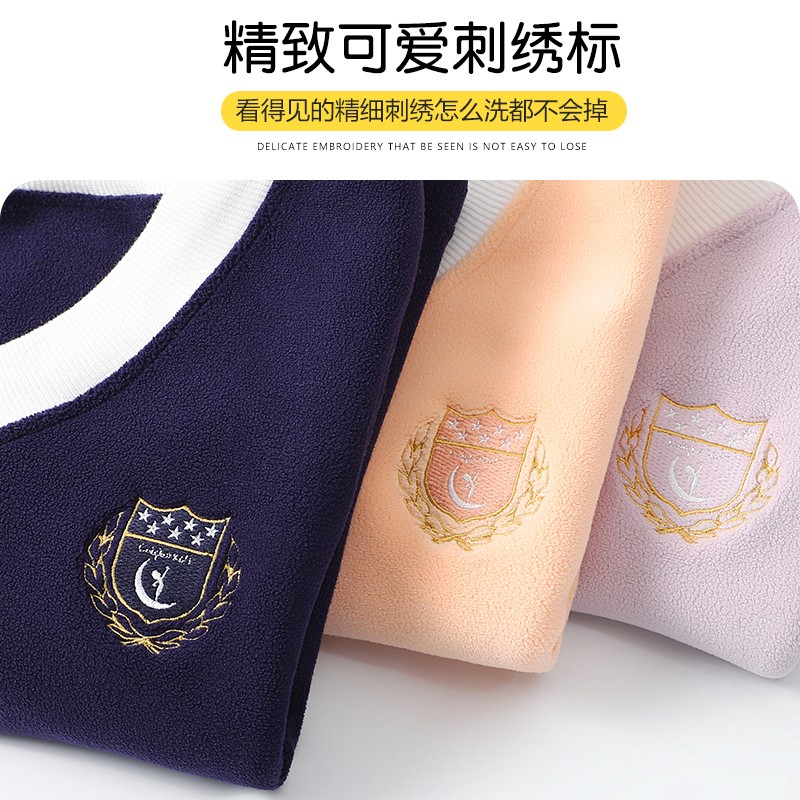 浪莎儿童马甲男童女童背心秋冬坎肩学院风中大童保暖外穿加绒加厚 深靛蓝 170 建议体重90-100斤