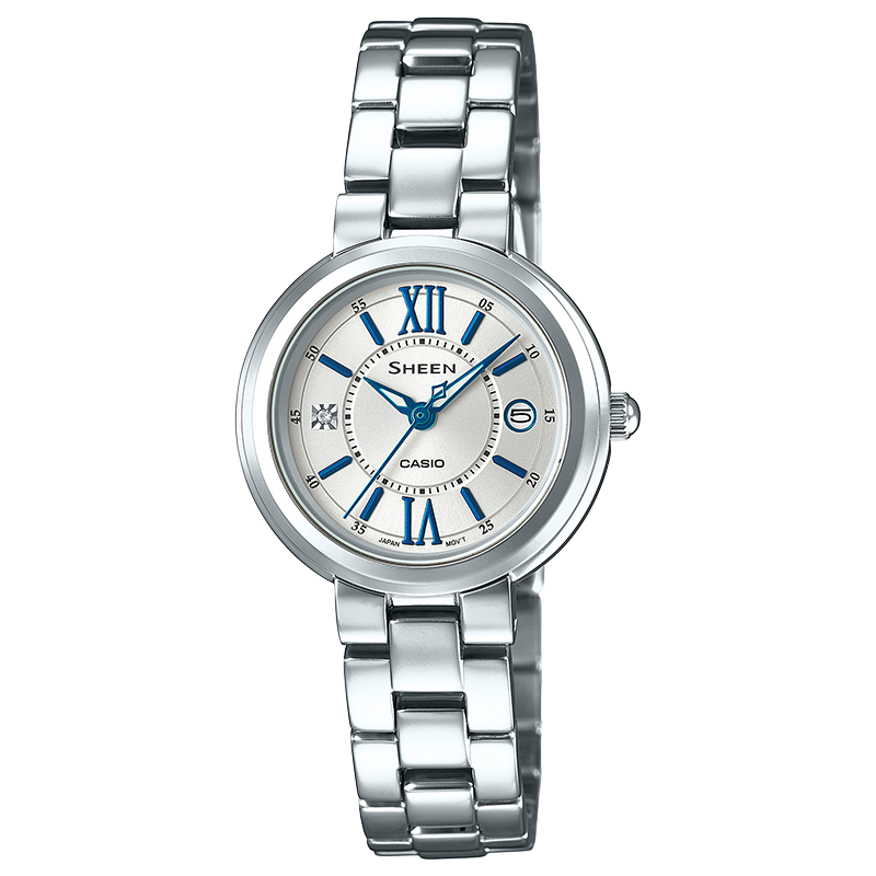 ����ŷ��CASIO����Ů���ѽ�����������Ů��sheen��Լ���ʷ�ˮ����׺Ƥ�ִ�ʯӢ�� SHE-4528D-7A�ػ���һ��ԭ�Ͱ�