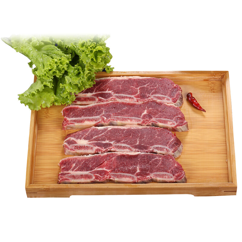 新鲜 牛仔骨 500克 牛小排 牛排骨 牛肋骨牛排肉 西餐牛排 非腌