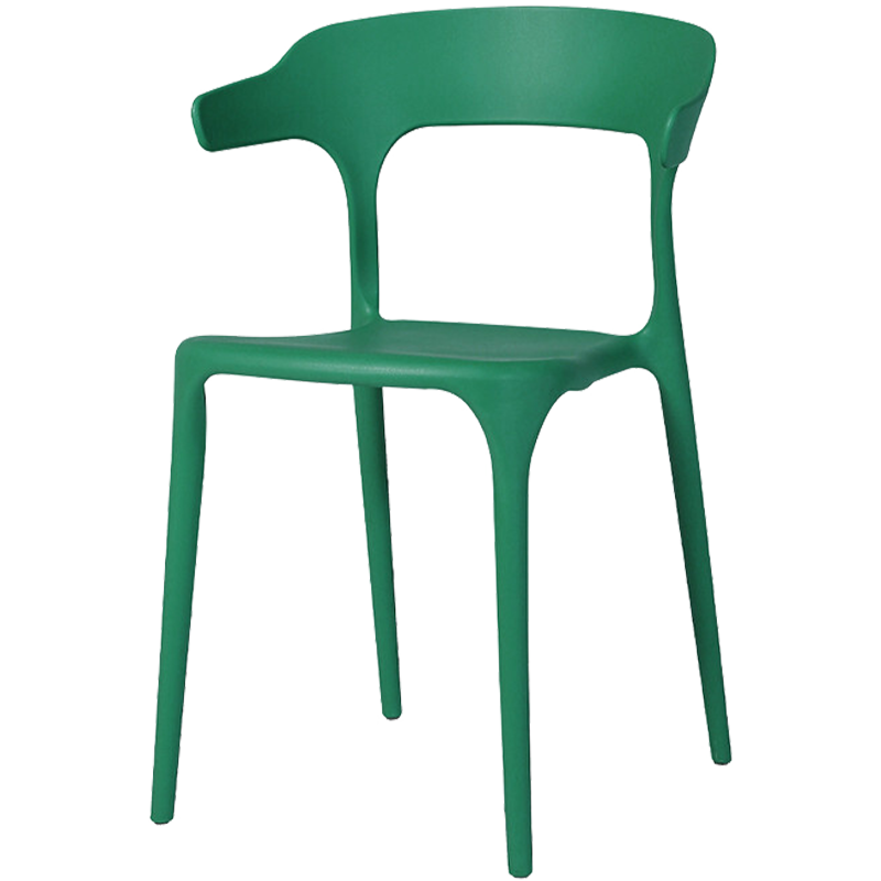 kuoson 牛角椅塑料椅办公椅餐椅靠背椅子北欧创意餐桌椅咖啡厅休闲椅(4张起发)