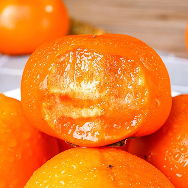 鲜宝道新鲜巧克力脆柿柿子柿子时令水果正宗甜柿子 5斤大果单果130+净重4.5斤