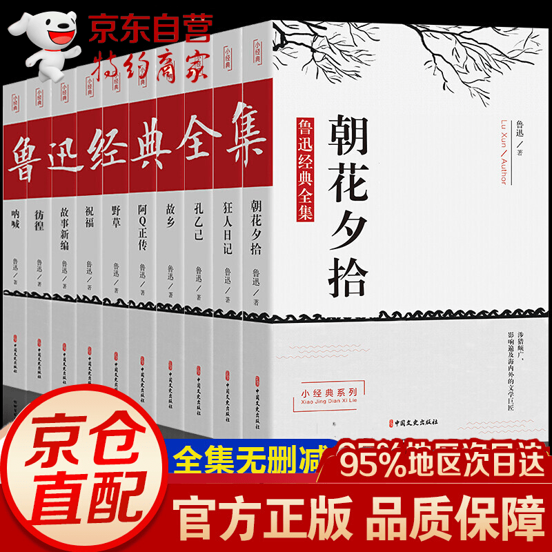 全套10册鲁迅全集正版故乡朝花夕拾呐喊彷徨野草孔乙己阿Q正传狂人日记故事新编祝福小说经典散文集六七年