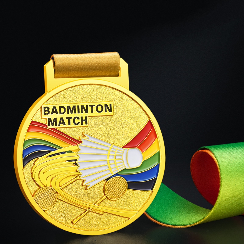 传臣奖牌定制羽毛球奖牌定做金属挂牌儿童徽章奖章定做马拉松运动会