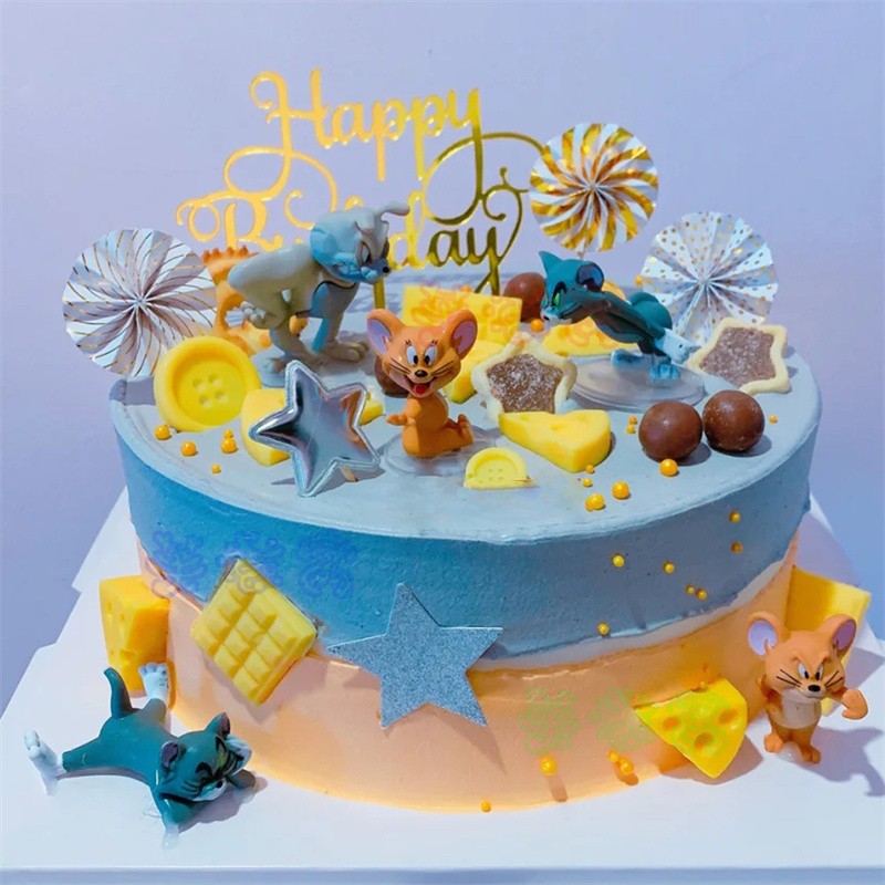芙滋窝新款猫和老鼠生日蛋糕生肖小老鼠儿童周岁汤姆和杰瑞全国同城