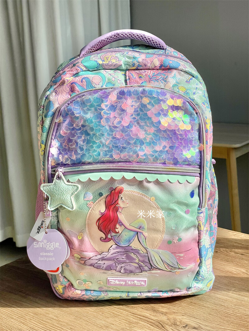 狮奥利兴smiggle美人鱼小学生书包 轻便双肩背包儿童生