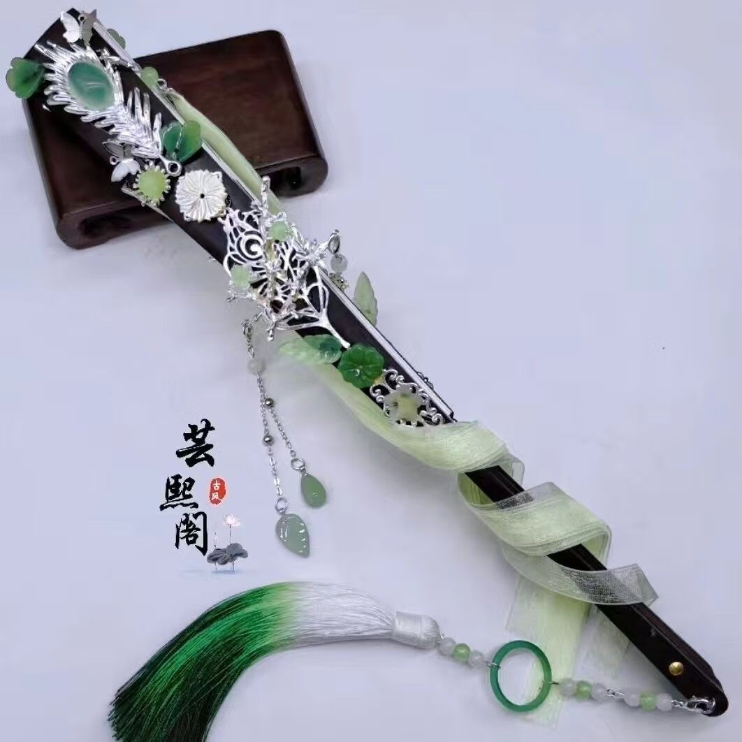 天官赐福风师青玄折扇风师扇cos衍生拍照道具古风折扇 风师纯色绢布