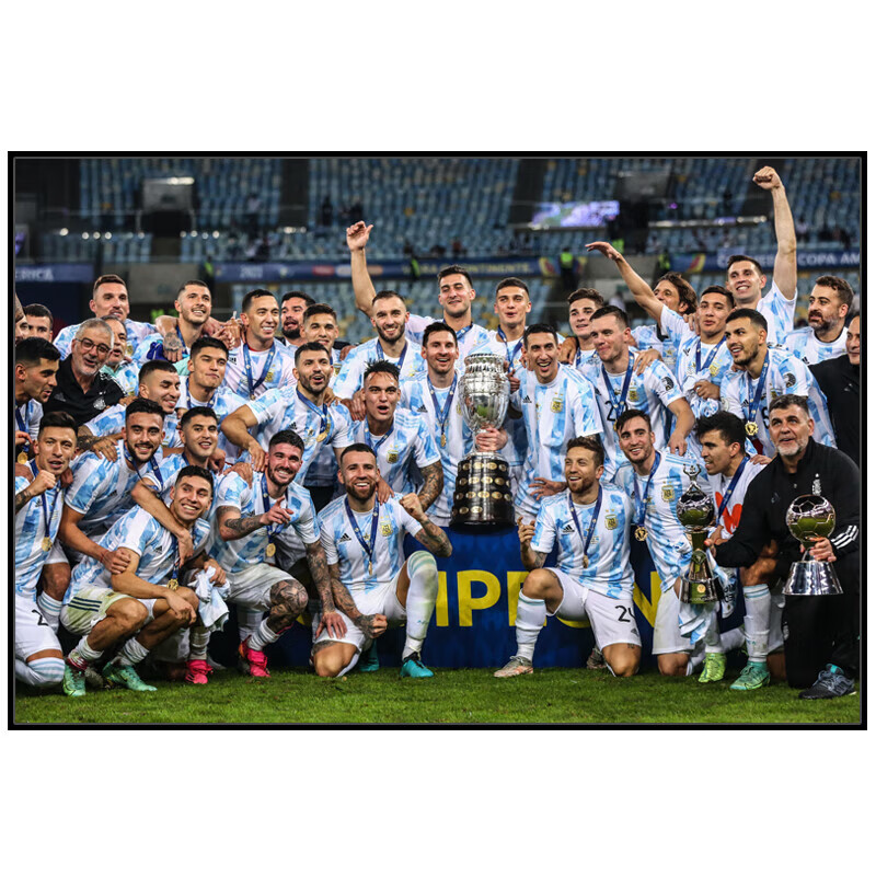 皇马美洲杯欧世界杯足球酒吧客厅卧室海报装饰墙 美洲杯阿根廷夺冠 35