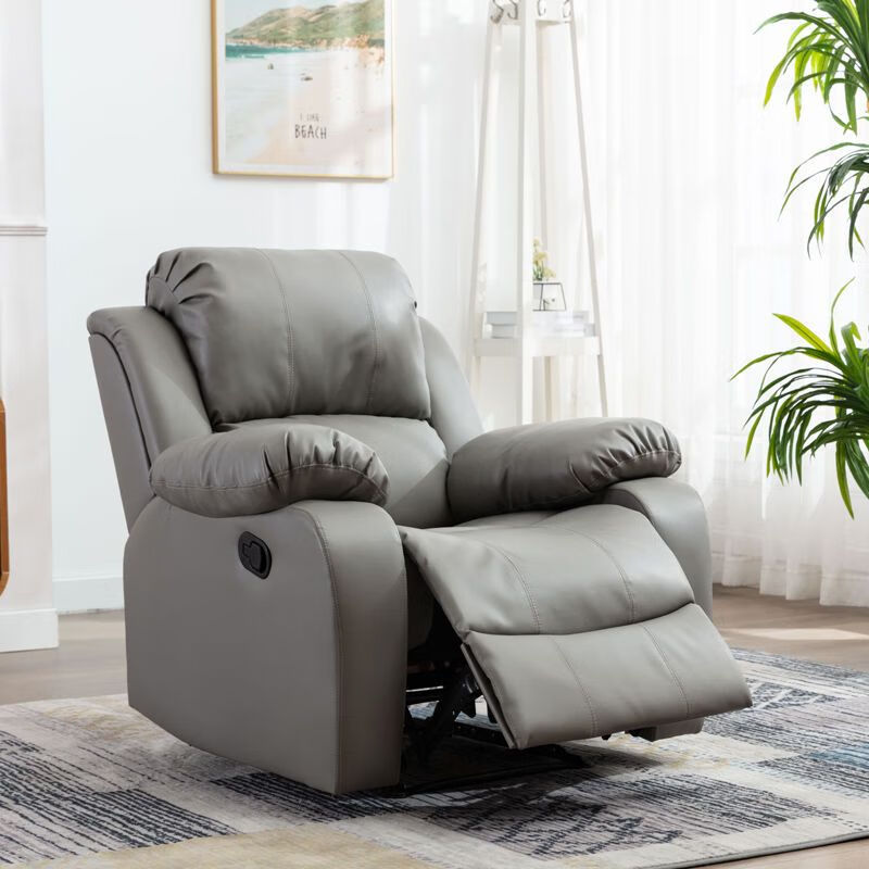 派迦丁简约时尚功能沙发午休可躺真皮影院休息沙发单人沙发椅懒人电脑