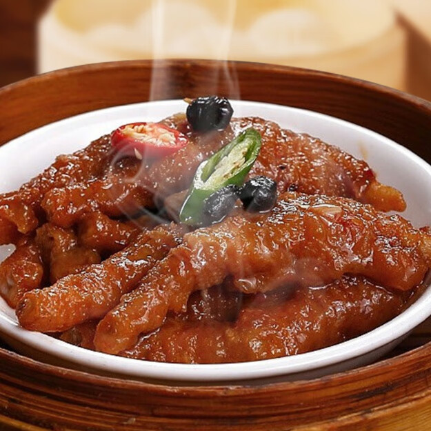 茶楼早餐广式点心下酒菜夜宵批发 广式豉汁蒸凤爪250g/盒(=茶楼2笼)