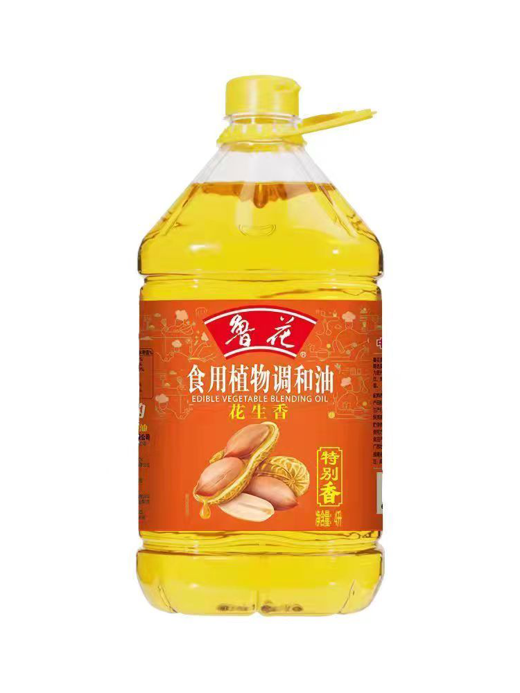 隽颜堂鲁花花生香食用植物调和油4l 非转基因公布配方比家用炒菜食用