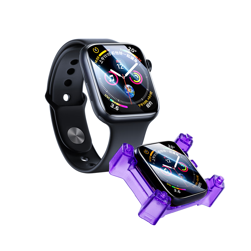 ���ڲ�������ħ ������ƻ���ֱ�Ĥapple iwatch����Ĥs10/s9/s8/s7/s6/5/SE�����ݷ����Զ�λ������������Ĥ s10 �ֱ�����Ĥ46mm 2Ƭװ+��������