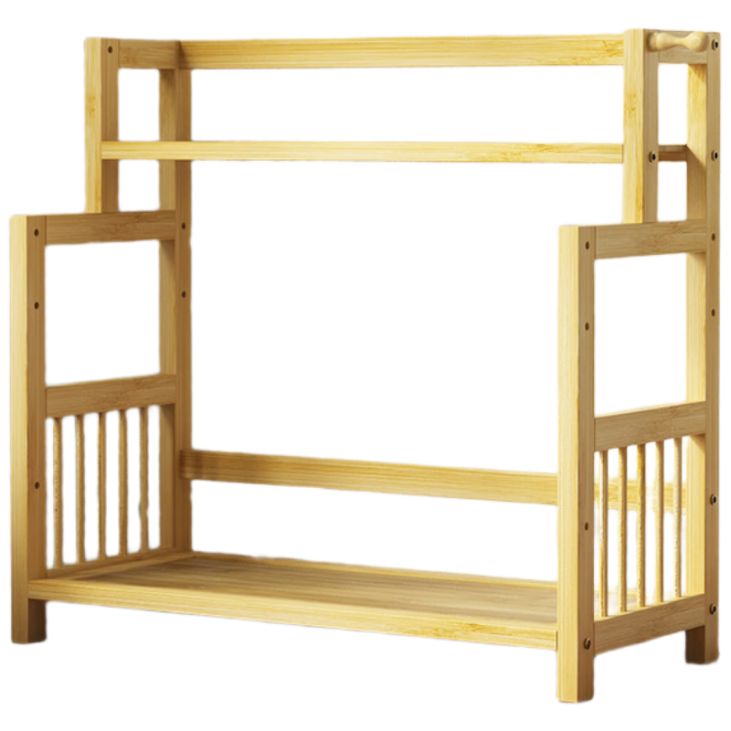 樂愛家書架多層桌面置物架楠竹簡易多功能書架收納架書房辦公桌展示架