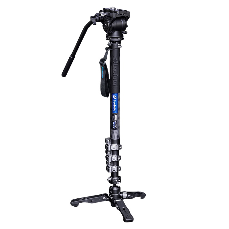 徠圖(Leofoto)獨腳架 魔杖系列單反相機專業(yè)碳纖維攝像獨腳架三腳撐套裝 MV-324C+VD-03