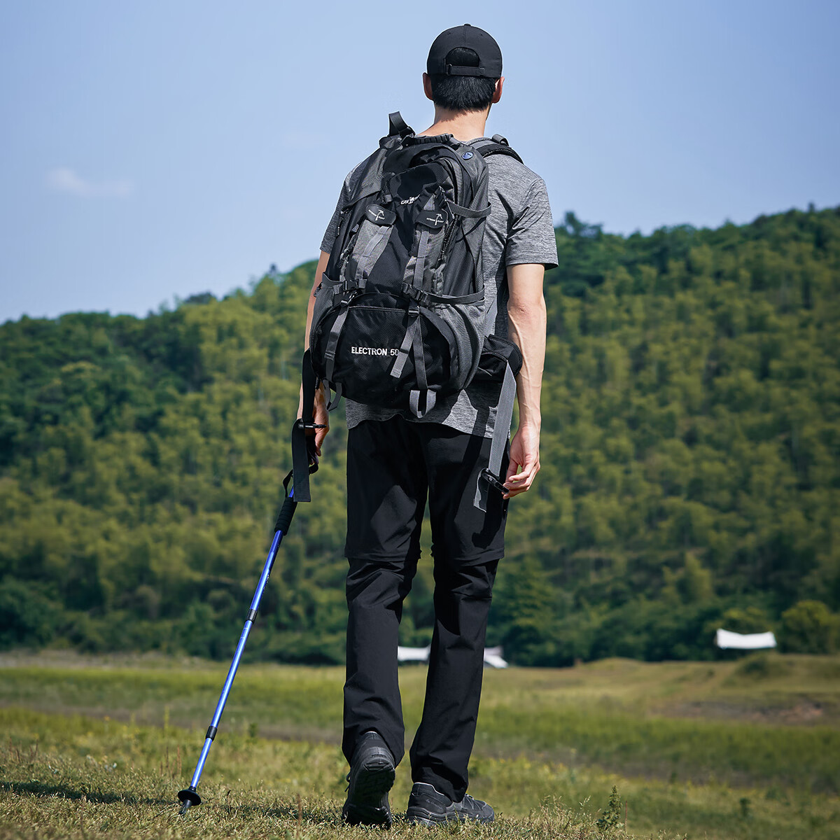 拓路者（Pioneer Camp）春秋款男士户外登山裤子可拆卸裤腿两穿休闲裤男直筒宽松长裤夏季 黑色 XL