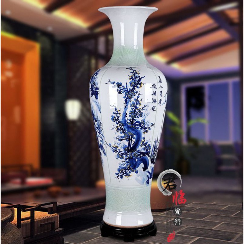景德镇陶瓷落地大花瓶 家居客厅插花1.
