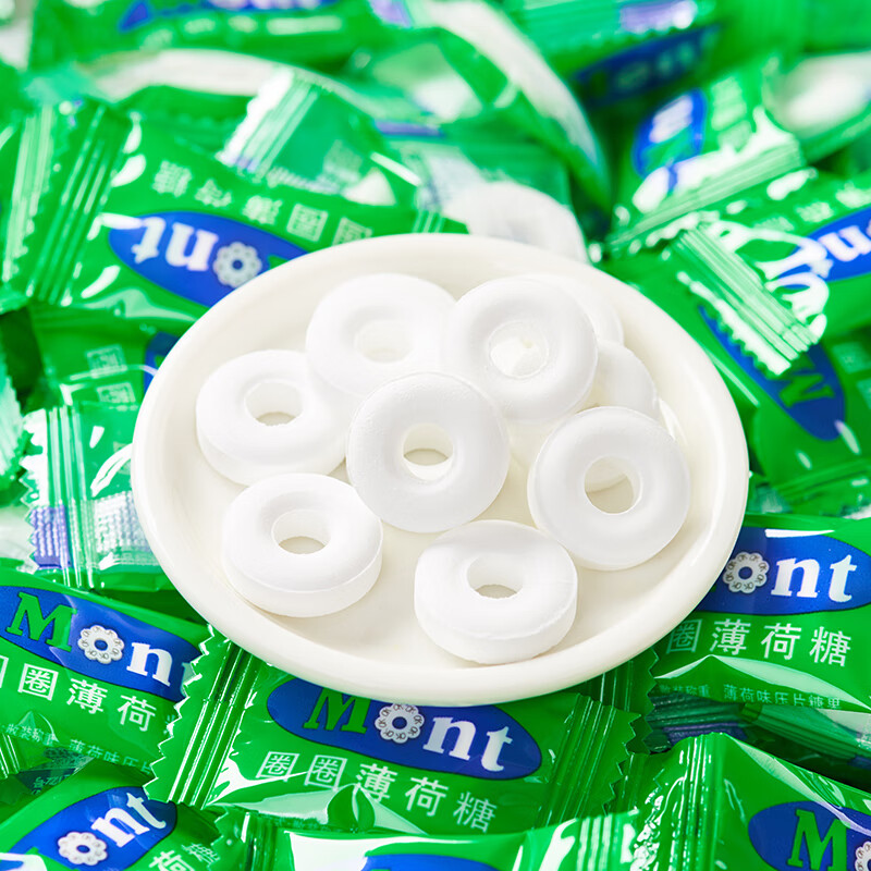 隽颜堂伊妙圈圈薄荷糖散装mints火锅招待糖果清凉糖冰圈有个圈零食