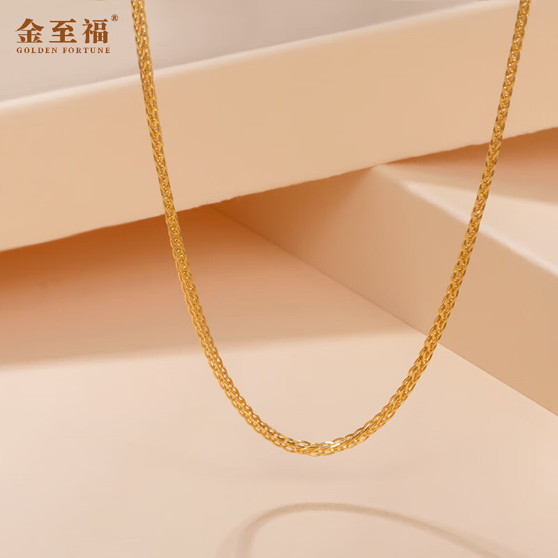 金至福足金肖邦链时尚轻奢黄金百搭女士 af001