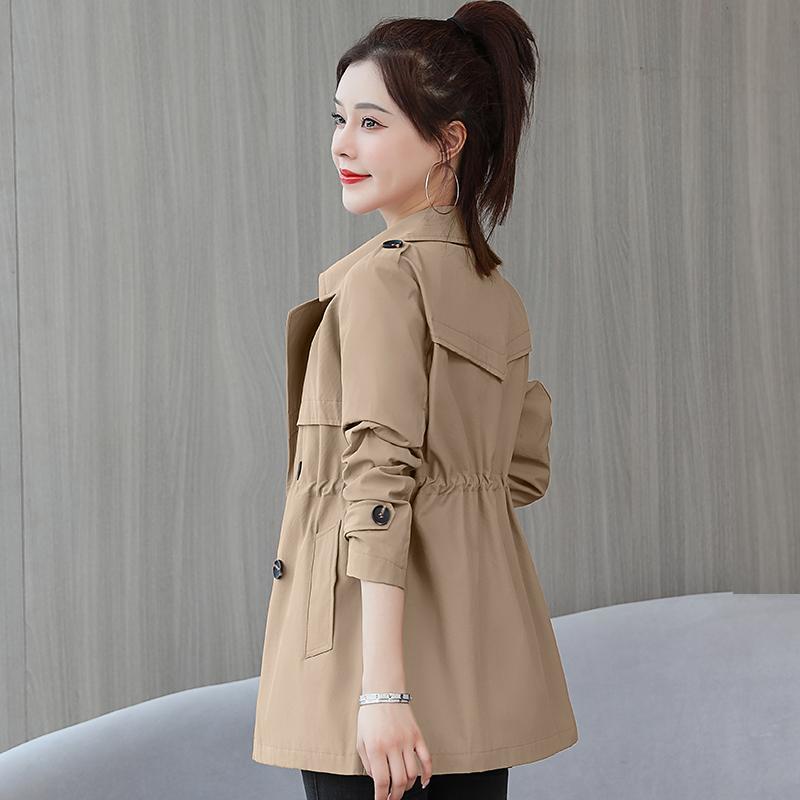 腿中狼春秋风衣女短款新款收腰显瘦高端大气风衣小个子女士腰带矮