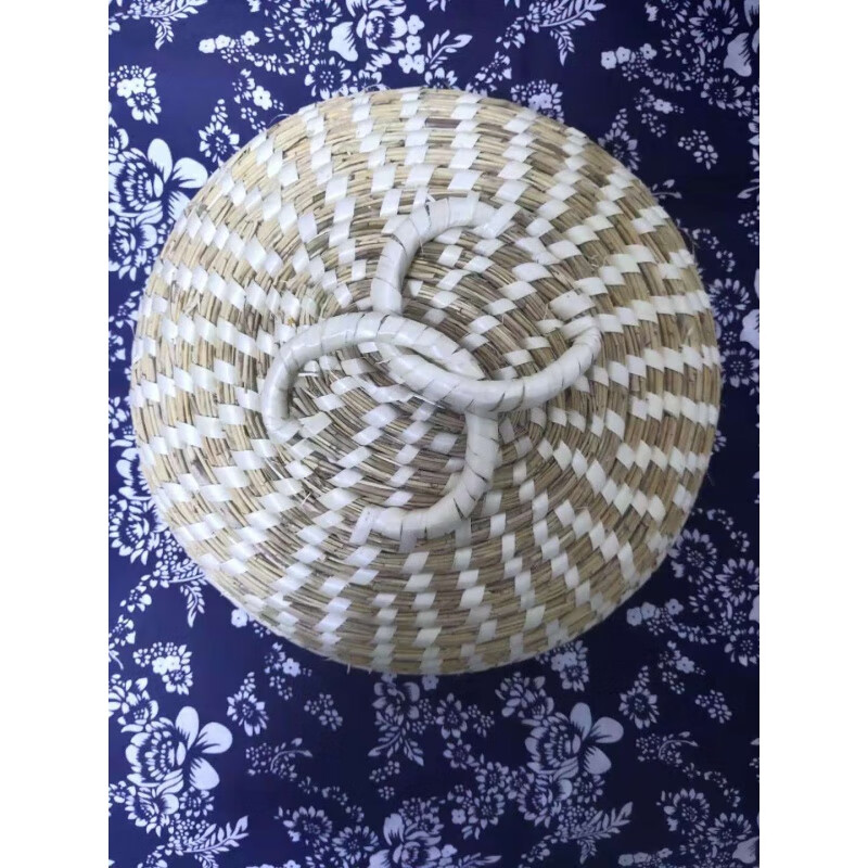 bmoi农村大锅草锅盖手工芦苇草编蒸锅铁铝锅电饭锅多星通用家用 25