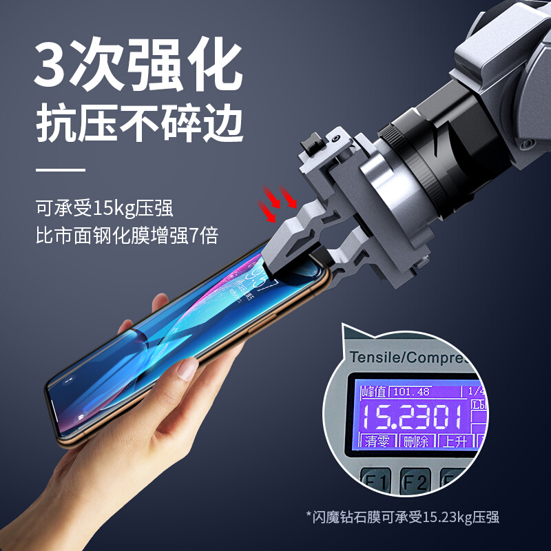 闪魔 苹果11钢化膜 iphoneXR/XsMax/11promax手机膜高清非全屏抗蓝光防窥保护膜 XR/11【全屏蓝光版】+神器